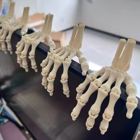 2-piece set - 3D Pprinted Hand Bone Ornaments, Halloween Decorations, 9.3 cm Long, Made of PLA Mater