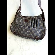 【LA LUNE】中古包 Celine牛仔布老花流浪包 側背包 單肩包 斜背包 二手包