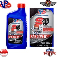 VP racing S4 500 (4T)  20W-50 Synthetic-Blend Street Engine Oil 1L (Made in USA 🇺🇸)
