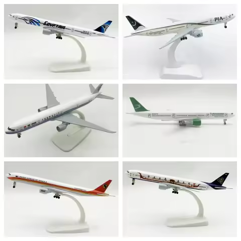 20cm Aircraft Models B777 Series Metal Replica Diecast Airplanes B777 Air France Emirates Airways wi