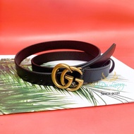 GUCCI Marmont GG黑色全皮皮帶