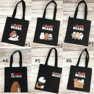 We Bare Bears Tote Bag Canvas Handbag ready stock