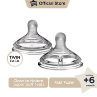 TommeeTippee Closer To Nature Soft Teat Fast Flow 6M+ Nipple Tommee