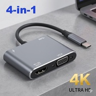 4K HD VGA USB Hub , Type C , PD  Penukar USB Hub Pelbagai Port 4K HD VGA dengan Pengecasan PD untuk 
