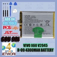 Compatible For Vivo X60 V2045 B-O9 4300mAh Battery B-09 Bateri Batery B09 BO9