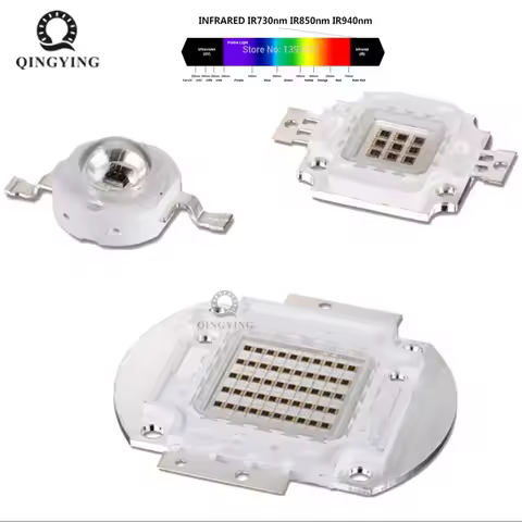 High Power LED chip IR COB integrated 730Nm 850Nm 940Nm 3W 5W 10W 20W 30W 50W 100W Emitter Light Lam