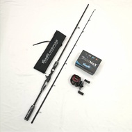 COMBO SET, BANDIT BAITCASTER F.GLASS ROD + BANDIT BASS MAX CASTING REEL(F.O.C MEGA X4 15LB)
