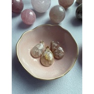 Sakura Agate Teardrop Pendant