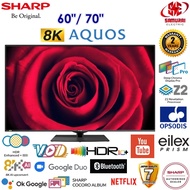 SHARP AQUOS 8K HDR ANDROID LED TV 60" 8TC60DW1X/ 70" 8TC70DW1X READY STOCK