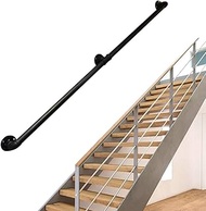 Staircase handrail Stair Safety Handrail | Rustic Black Railings | Wrought Iron Galvanized Non-Slip Paint Process, Suitable for Indoor and Outdoor, Villas, Bars, (Size : 3FT)