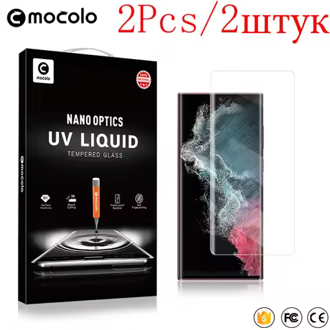 2Pcs Mocolo UV Full Screen Tempered Glass Film On For Samsung Galaxy S21 S22 S23 S24 Ultra Plus 5G S