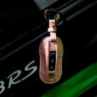 เคสกุญแจรถ PORSCHE Cayman / Boxster / Cayenne / Taycan / 911 ซองหนังแท้ Handemade 100%