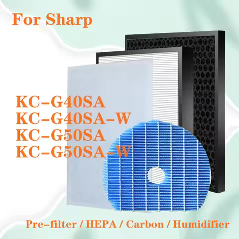 HEPA and Deodorizing Carbon Filter Replacement for Sharp Air Purifier KC-G40SA KC-G40SA-W KC-G50SA K