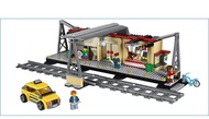 City Trains Train Station with Rail track Taxi 456Pcs Building Block Set Boys Model Brick Toy Compat