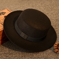 Topi Fedora Porkpie Bulat Pork Pie Hat Topi Glen Fredly Flat Top Hat Wanita Pria