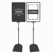 Open-Close Sign A4 Size (2-Sided Display) With A Base That Can Stand Up To 100 Cm. (A4 Opening And C