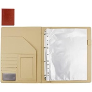 Ring Binder PU Leather with 2 2 Clipboard Black Portfolio 2 Sleevespest