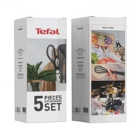 TEFAL 5-PCS SET KITCHENWARE - CHEF KNIFE, KITCHEN SHEARS, LADLE SPATULA, WOK SPATULA, BIEVENUE WHISK