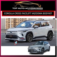 TOYOTA COROLLA CROSS FACELIFT VAZOOMA BODYKIT FRONT SIDE AND REAR SKIRTING BODYKIT WITH PAINT ABS MA