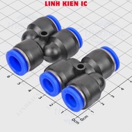 [3 Pieces]- PW12-10 Y-Tube Pneumatic Connector 12mm to 10-10mm Linhkien IC