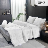 ZENTIA  ชุดผ้าปู + ผ้านวม ผ้าSoftex Satin พรีเมี่ยม ผ้าทอสลับด้านทั้งผืน นุ่ม ลื่น กันไรฝุ่น เย็นสบา