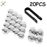 20Pcs Wheel Nut Cap 17mm Chrome Wheel Bolt Nut Caps Covers Universal Tyre Nut Covers SHOPCYC2767