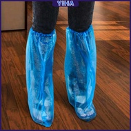 Yiha ถุงครอบรองเท้ากันฝน ถุงพลาสติกยาว ถุงพลาสติกกันลื่น สำหรับสวมรองเท้า (พร้อมส่ง) ถุงคลุมรองเท้า  Disposable foot cover มีสินค้าพร้อมส่ง