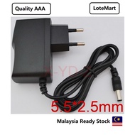 [ReadyStock] Modem & TV BOX Premium Quality 12V-1A AC/DC Power Adapter Charger 12V-1000mA ( Malaysia