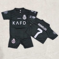 Latest Ronaldo Jersey Set AL NASSR Kids Football Jersey Set Kids Futsal Football Jersey