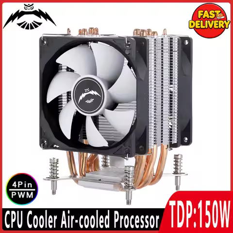 LGA2011 Cooler Cpu Fan 2/4/6 Heat Pipe Radiator Compatible Intel i3 i5 i7 115x 1200 1700 1851 x99 Pr