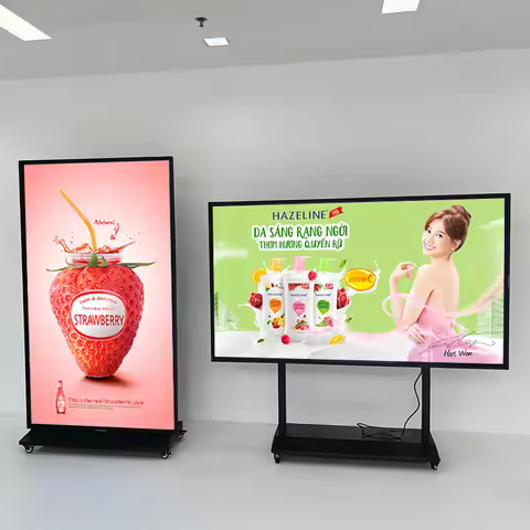 75/86/100 inch 4K touch screen Smart TV LED display Kiosk digital signage out-of-home advertising si