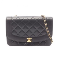 【二手】香奈兒 CHANEL 單肩包 Matelassé Diana Flap A01165 黑色小羊皮（綿羊皮）Matelassé Diana 鏈條單肩包