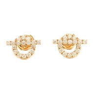 HERMES 【激減優惠】18K黃金Finesse Earrings0.92ct鑽石耳環金色