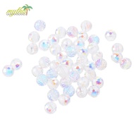 [MYTHIS] Glass Beads, Crystal AB Round Round Crystal Glass Beads, DIY Jewelry Making 10MM Faceted Ir