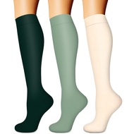BLUEENJOY Compression Socks for Women & Men (3 pairs) - Best Support for Nurses, Running, Hiking, Re