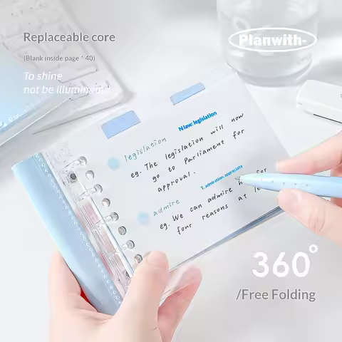 Planwith B7 Soft Cover Pocket Loose-leaf Notebook Portable Replaceable Inner Page Mini Planner Notep