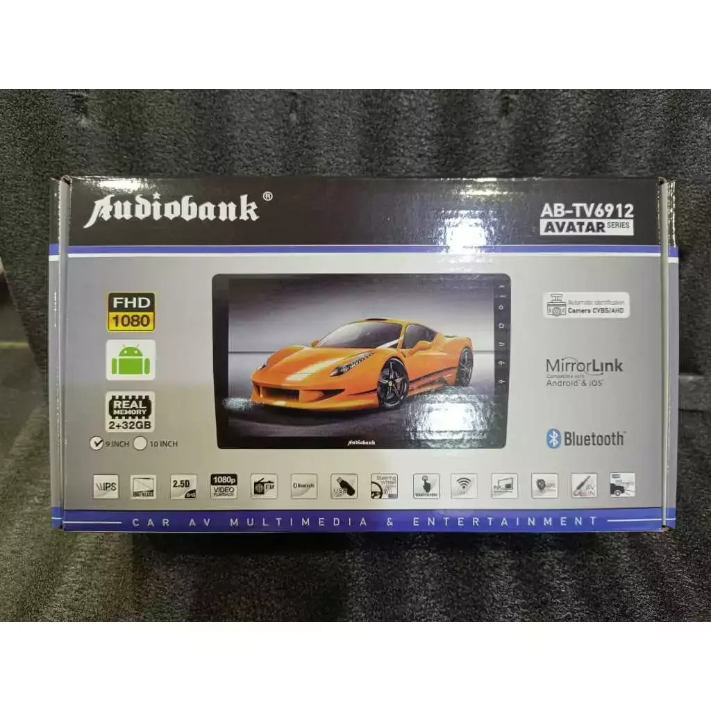 Headunit Android 9 Inch Audiobank AB-TV6912 Avatar Series Ram 2/32GB