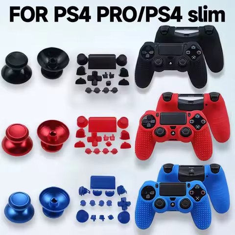 Suitable For PS4 /PS4 PRO/PS4Slim Game Accessories Metal Joystick Joystick Handle Cover Button Set H