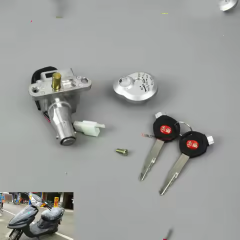 Motorcycle Door Lock Electric Vehicle Headlock Sleeve Second Line Power Lock
