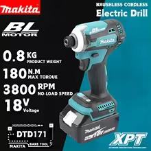 Makita DTD171 18V LXT Brushless Impact Driver Cordless Rechargeable Screwdriver for Woodworking and 