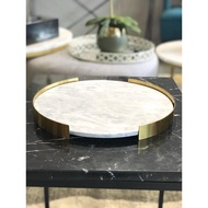 Bianco marble gold ring