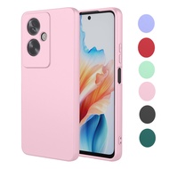 Solid Color Phone Case For OPPO Reno 8 Pro Reno8T Cover Soft TPU Shockproof Liquid Silicone Full Protective Cover Ultra-Thin Phone Shell For Reno8 T Cover