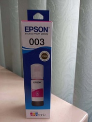 EPSON 003 Mสีม่วงแดง  T00V300แท้ศูนย์ของใหม่คุณภาพ100%เครื่องปริ้นเตอร์ EPSON L3110/ เครื่องปริ้นเตอร์ EPSON L3150 ปริมาณการพิมพ์บนกระดาษขนาด A4 ได้ 7,500 ห