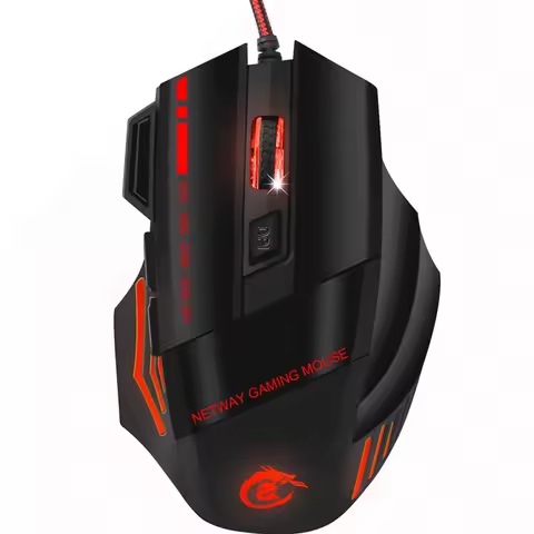 Professional Gaming Wired Mouse Seven-key Backlit Mouse 5500 Dpi Fast Move Five Levels of Adjustable