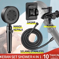 HITAM 4 In 1 Shower Head Black Premium Shower Head Set Premium Shower Head Set
