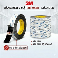 3M Double Sided Tape 9448 BLACK GLUE 50m long With Genuine Stamp