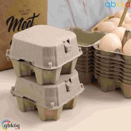 QBK6Q 10Pcs Chicken Eggs Tray, Reusable Stackable Paper Pulp Egg Cartons, Creative 4 Grids Space Sav