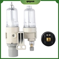 QUYAN AFC2000 ตัวกรองอากาศอัด หน่วยคู่ 1/4 "NPT เครื่องควบคุมแรงดัน เครื่องเป่าลม AFR- คอมโบหล่อลื่น น้ำในน้ำ