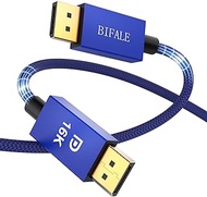 BIFALE VESA Certified 6.6FT DisplayPort Cable 2.1, 16K DisplayPort Cable 2.0 Supports HDR, DSC 1.2a, 80Gbps,16K@60Hz, 8K@120Hz, 4K@240Hz / 165Hz / 144Hz, 2K@360Hz for FreeSync G-Sync Gaming Monitor