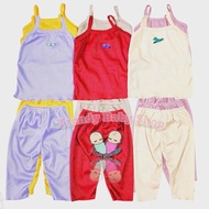 6PAIRS SPAGHETTI W/ RIBBON & PANTS TERNO FOR KIDS 3mos-12mons